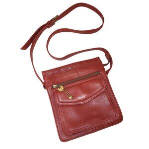 Fossil Pebbled Leather Crossbody Messenger Bag